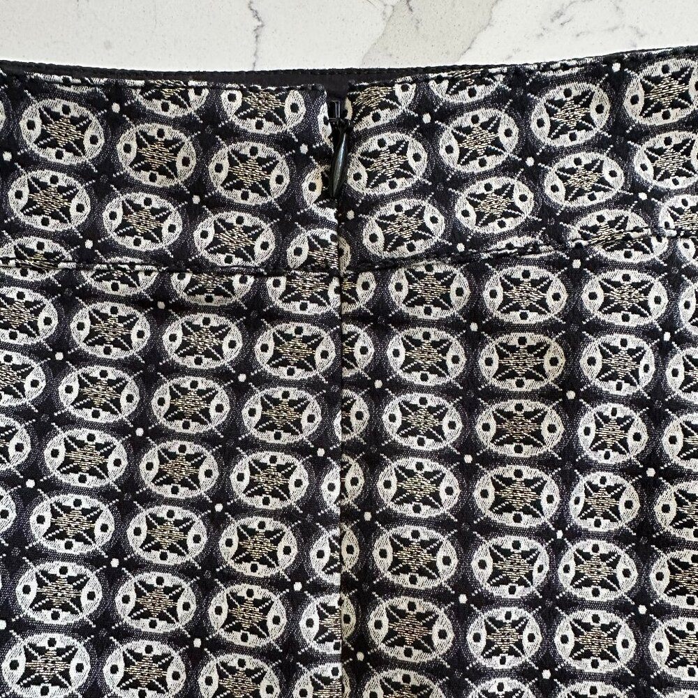 St. John Emma Gold/Black Metallic Jacquard Pants - Holiday Perfection! NWOT - Picture 2 of 11